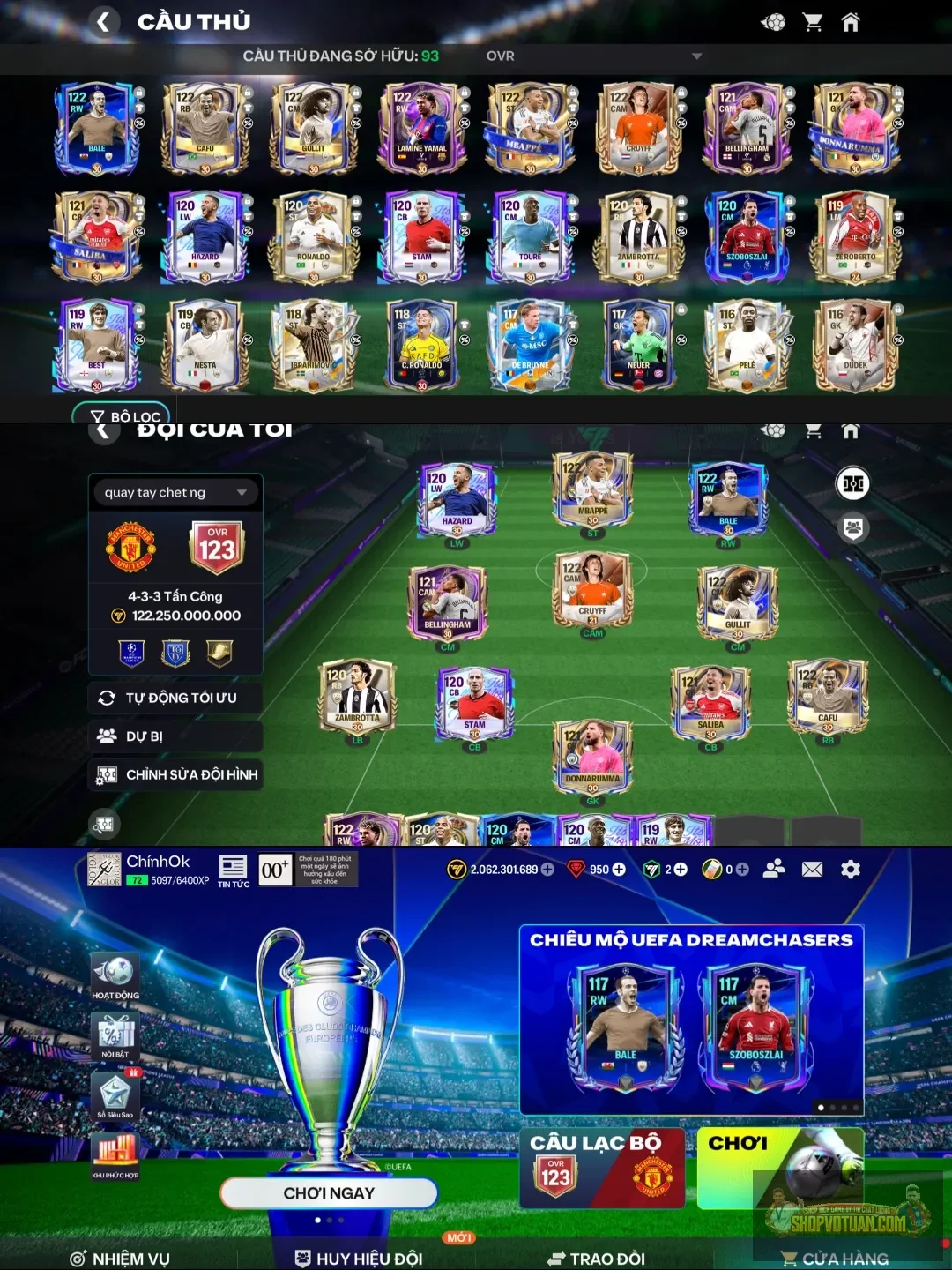 Acc log Garena
Đội hình ovr 123 với dàn cầu thủ cực xịn
Thay mật khẩu ngay sau khi vào
Mọi thắc mắc liên hệ zalo admin